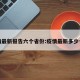 疫情最新报告六个省份:疫情最新多少个省